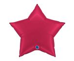36" Grabo Satin Cherry Star Foil Balloon