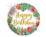18" Betallic Tropical Birthday Foil Balloon
