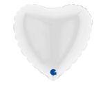 4" Grabo Heart White Foil