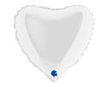 9" Grabo Heart White Foil