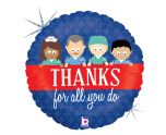 18" Thanks For All You Do Foil Balloon