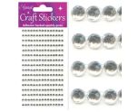 Eleganza Craft Stickers 4mm 240 Gems Clear/Silver