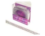 Eleganza Craft Sticker Adhesive Roll 3 Roll Diamante Clear/Silver