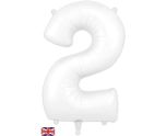 34" Matte White 2 Oaktree Foil Balloon