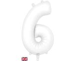 34" Matte White 6 Oaktree Foil Balloon