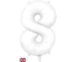 34" Matte White 8 Oaktree Foil Balloon