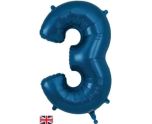 34" Navy Blue Number 3 Oaktree