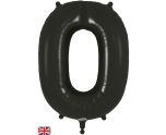 34" Black Number 0 Oaktree
