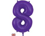 34" Purple Number 8 Oaktree