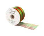 Eleganza Deco Mesh Metallic Red/Green/Gold - 63mm x 10m
