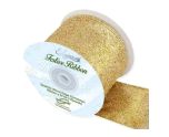 Luxury Wired Edge Ribbon 63mm x 9.1m (10 Yards ) Gold