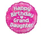 18" Oaktree Happy Birthday Grand Daughter Foil Balloon