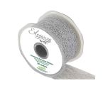 Eleganza Web Ribbon Metallic Silver - 50mm x 20m