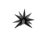 27.5" Satin Black Starburst Party Deco Foil Balloon