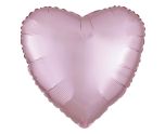 17" Pastel Pink Heart Satin Luxe Foil Balloon Anagram - Unpackaged