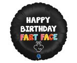 18" Grabo Happy Birthday Fart Face Round