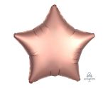 17" Rose Copper Star Satin Luxe Foil Balloon Anagram - Unpackaged